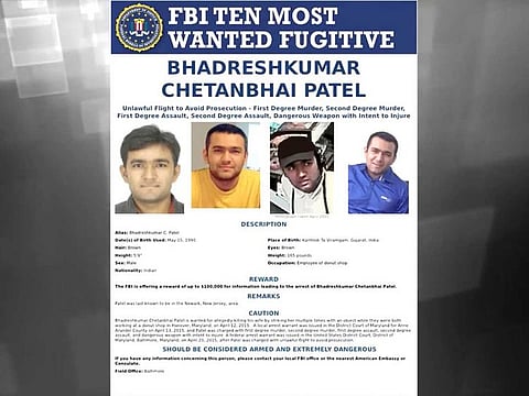FBI considers Patel as a cold-blooded murderer and an 'extremely dangerous' criminal who killed his young wife at a Dunkin' Donuts store in Hanover, Maryland, in a most bizarre way.