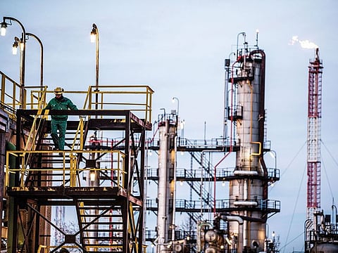 Crude has slumped about 20 per cent in six months to around $59 a barrel in London.