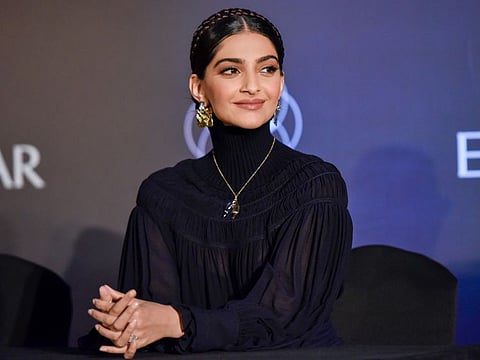 Sonam Kapoor, Bollywood actress during the opening ceremony of Dubai stars – Emaar’s walkable tribute at The Palace Downtown, Dubai. 20th Octobber 2019. Photo: Ahmed Ramzan/ Gulf News