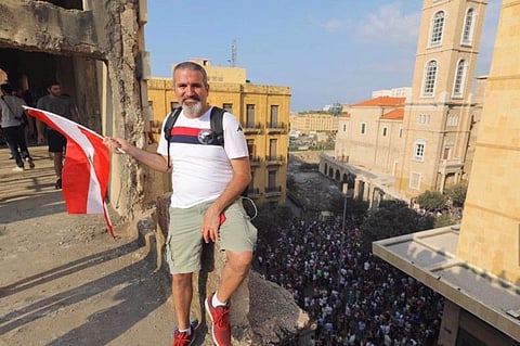 Bassam Za'Za, attending the protests.