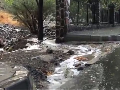 Showers drenched in parts of the northern UAE late on Monday afternoon.