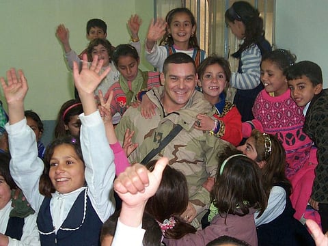Then-Maj. Fred Wellman in Iraq in 2003. Must credit: Courtesy of Fred Wellman.