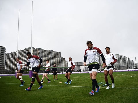 England train ahead of their Rugby World Cup semi-final against New Zealand.