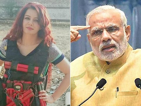 Pakistani singer Rabi Pirzada posted an image on Twitter aimed at Narendra Modi