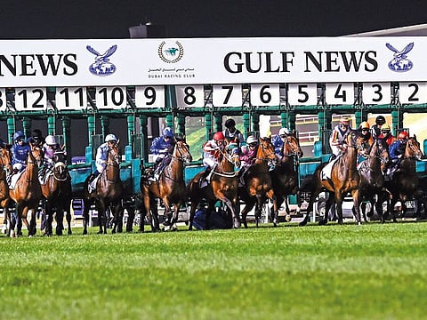 Action from the Dubai World Cup night at Meydan earlier this year, the cornerstone of the major international sports events hosted by the emirate.