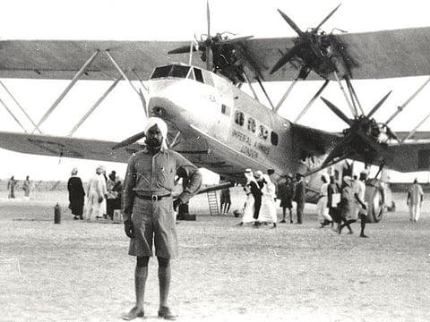 The Hanno, the first flight lands in Sharjah from Gwadar on 5th October 1932.