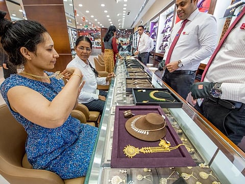 Dewali gold shoppers at the Joyalukkas Jewellery in Burdubai. Dubai. Photo: Antonin Kélian Kallouche/Gulf News