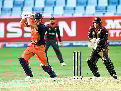 Ben Cooper’s unbeaten 41 helped the Netherlands to romp to an eight-wicket win over UAE in the qualifiers.