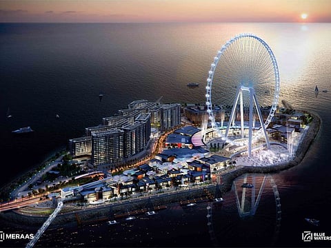 Ain Dubai is a major landmark on the Bluewaters island
