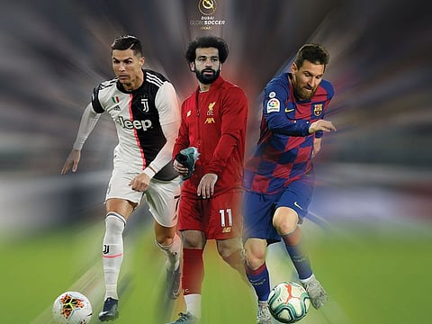 Ronaldo, Salah and Messi will be among the four in the running at the Dubai Globe Soccer Awards of 2020.