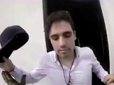 Ovidio Guzman, son of kingpin Joaquin "El Chapo" Guzman, is briefly captured by Mexican military police in a residential compound near the centre of Culiacan in the state of Sinaloa, Mexico October 17, 2019 in this still image taken from a helmet camera footage obtained October 30, 2019.