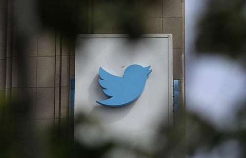 A sign outside of the Twitter office building is shown in San Francisco, Tuesday, July 9, 2019. (AP Photo/Jeff Chiu)
