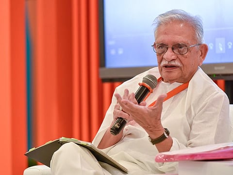 Gulzar, Indian film director, lyricist and poet, at Sharjah International Book Fair 2019.