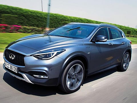 The QX30 is based on a Mercedes-developed architecture, with a sizeable number of parts and switches.