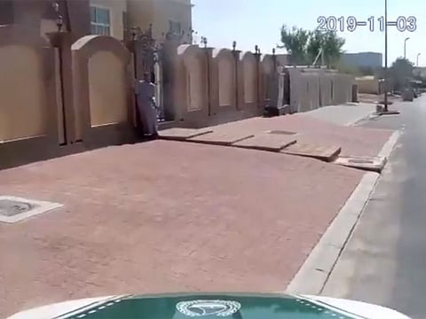 Dubai Police was called for assistance to help a UAE man raise the flag on top of his house on November 3, 2019.