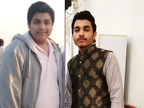 Sheikh Usama before (left) and after