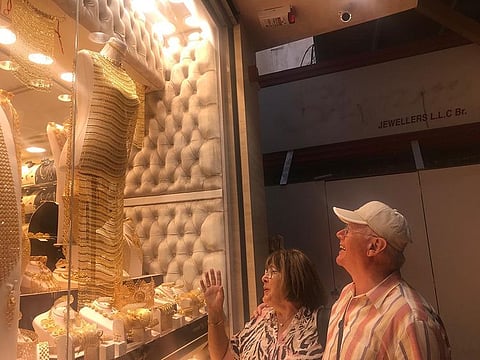 The picture says it all. People are smitten by all this gold on display