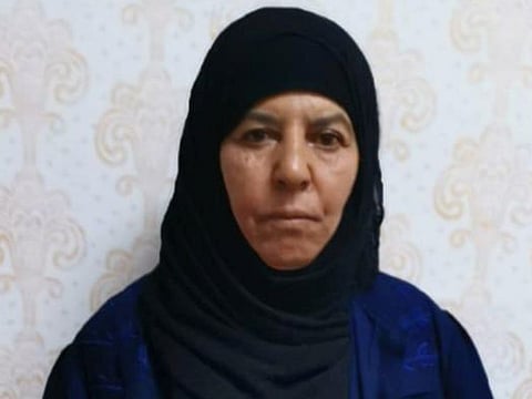 Rasmiya Awad, believed to be the sister of slain Daesh leader Abu Bakr Al Baghdadi.
