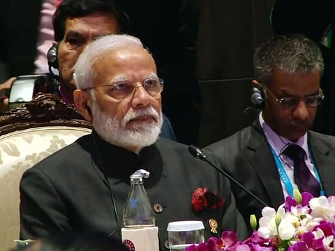 Prime Minister Narendra Modi during the ASEAN & related summits, in Bankok.