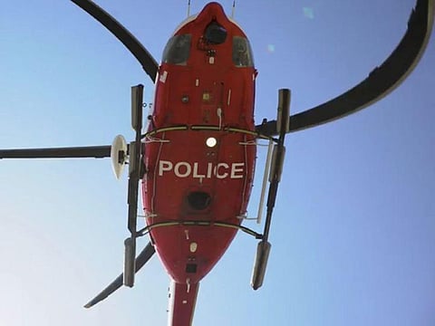 The Air Wing of Ajman Police will now fly over busy roads to monitor traffic violations.