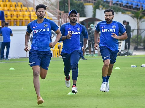 Rohit Sharma, right, will soon be back with his india teammates