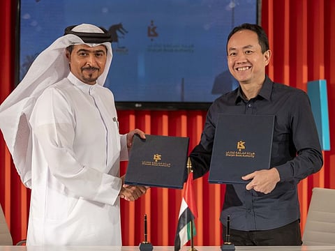 HE Ahmed bin Rakkad Al Ameri, Chairman, SBA and Andrew Yap, Co-founder of Big Bad Wolf Book Sale