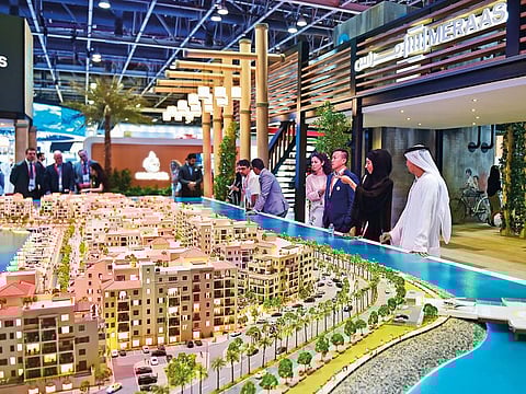A model of the Port De La Mer luxury residences by Meraas on display at the recent Cityscape Global in Dubai. The Meraas portfolio houses an eclectic collection of projects