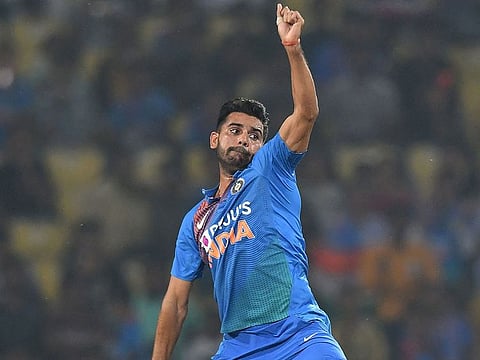 Indian bowler Deepak Chahar.