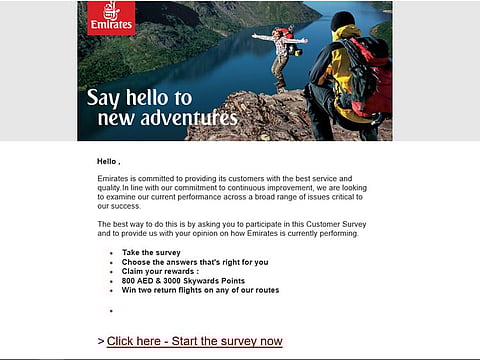 A copy of the spam newsletter making the rounds