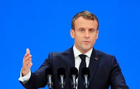 French President Emmanuel Macron delivers a speech at the opening ceremony of the second China International Import Expo (CIIE) in Shanghai recently