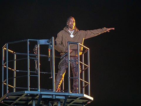 Travis Scott performs during the Astroworld Festival at NRG Stadium on November 9, 2019 in Houston, Texas. / AFP / SUZANNE CORDEIRO