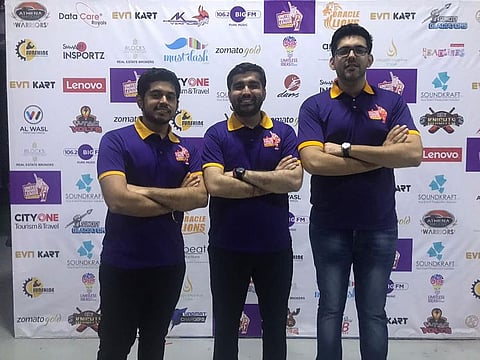 The architects of the United Premier League from left: - Rohan Chawla, Rahul Tilani and Hariish Keshwani