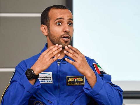 Hazzaa Al Mansoori, Emirati Astronaut, during the press conference at Dubai Government of Media Office in Dubai. 12th November 2019. Photo: Ahmed Ramzan/ Gulf News