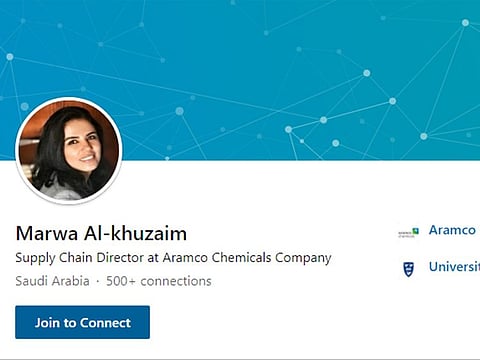 Screen grab from Marwa Al Khuzaim Linkedin