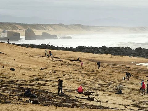 Beach in Capbreton, southwestern France, where cocaine packages have been found last days.