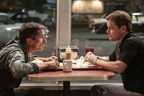 Christian Bale and Matt Damon in Twentieth Century Fox’s FORD V FERRARI.