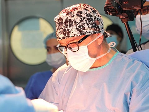 Dr Philippe Landreau, Chief Medical Officer of Dxbone conducts live surgery in a webinar to 7,000 practitioners on November 7