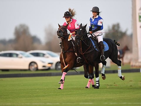 Action from the Pink Polo match between YAS Properties and Ghantoot.