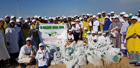 Dawoodi Bohra community take part in a clean up operation around Dubai streets on Friday