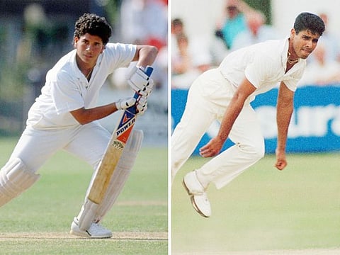 Sachin Tendulkar and Waqar Younis made their international debuts as teenagers on November 15th 1989, in Karachi.