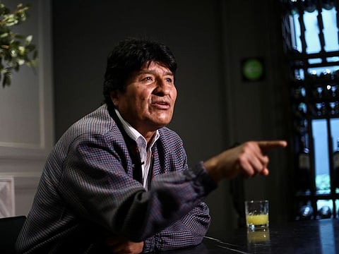 Former Bolivian president Evo Morales in Mexico City on November 15, 2019.