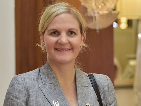 Kirsty Coventry at the International Sports Innovation Conference in Dubai.