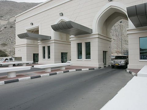 UAE and Oman border - at the Ras Al Darah checkpoint in the UAE.