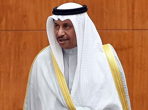 Kuwaiti Prime Minister Sheikh Jaber al-Mubarak al-Sabah arrives to attend a parliament session at Kuwait's national assembly in Kuwait City on November 12, 2019.