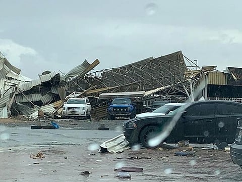 Damage at Ajman car merket