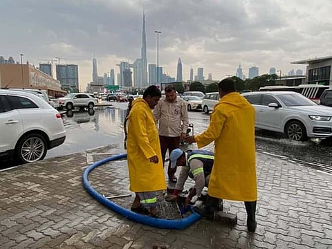 See Dubai clean up after the rains