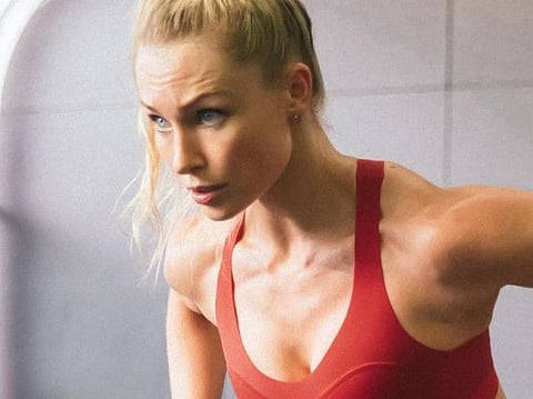 Fitness ambassador Caley Jack at Dubai Active Show