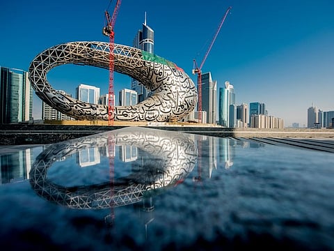 A regular sight for motorists on the Sheikh Zayed Road, the Museum of the Future is an architectural marvel and a stunning ode to Arabic