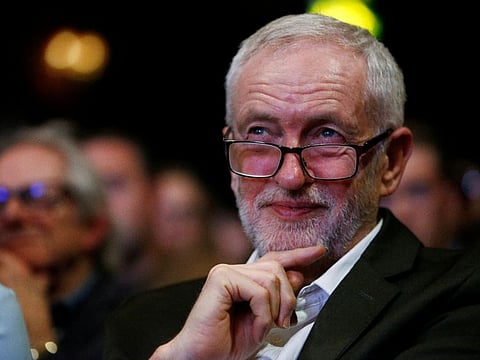 Leader of the UK Labour Party Jeremy Corbyn is seen at the Theatre Royal in London, Britain, November 24, 2019