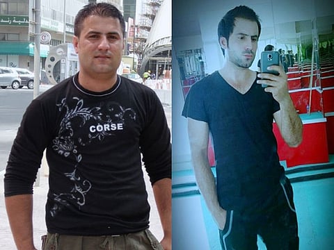 Sajid Ali before (left) and after